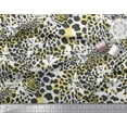 thumbnail image 3 of Soimoi Yellow Cotton Duck Fabric Leopard Animal Skin Printed Fabric 1 Yard 56 Inch Wide, 3 of 3