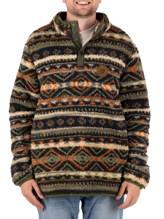 Unisex Custom State Arkansas Pattern Fleece Quarter Snap Pullover Sweater from Home Free, Sizes S-2XL