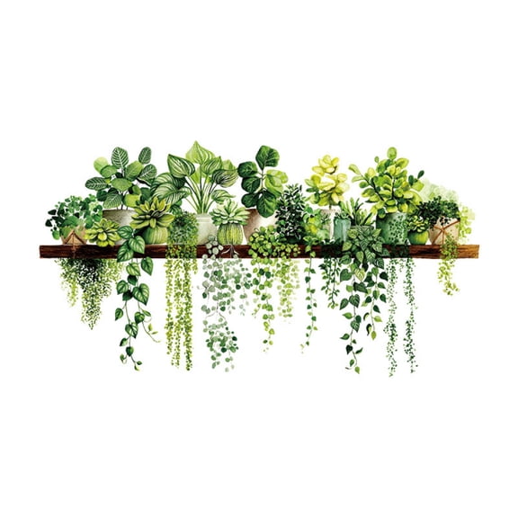 Feledorashia Plant Wall Stickers, Wall Decoration, Seasonal Accent for Front Door Wall Porch Entryway Garden Party and Room Decor, Printed Material with Themed Artwork and Ready-to-Display Format