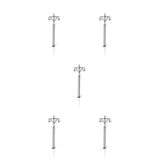Billuyoard Modelo de luz ferroviaria Modos de luz blanca cálida Mini poste de luz LED Escala 1: 87 Accesorios Lámparas de parque livianas Negro Type2 NO2