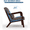 Chenille brown, variant on Ergonomic Comfort Mid-Century Accent Chair - Chenille Brown Upholstery, Walnut Wood Frame, High-Density Cushion, Lumbar Pillow - Perfect for Living Room, Bedroom, Office - Chenille Brown