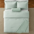 thumbnail image 2 of Mainstays King Comforter Set, All-Season, 5-Piece, Sage Pick Stitch Scallop, 2 of 15