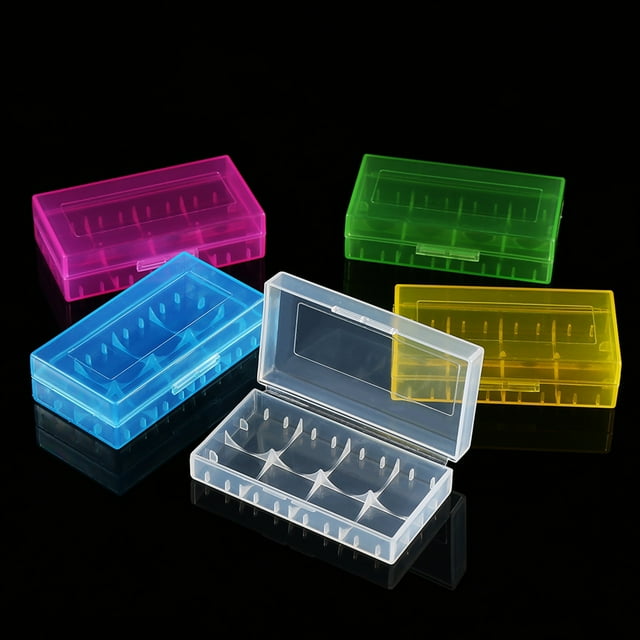 Plastic Battery Case,5 Colors Multifunctional Transparent Battery Storage Box Battery Casefor Masterfully Created