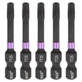 thumbnail image 1 of Uxcell 5pcs TT25 Torx Impact Screwdriver Bit 1/4" Hex Shank 2" Long Magnetic with Hole, 1 of 7