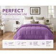 thumbnail image 3 of EVOLIVE All Season Pre Washed Soft Microfiber White Goose Down Alternative Comforter with Box Stitching (Lavender, Twin), 3 of 10