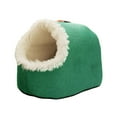 thumbnail image 4 of Portable Warm Cat Cave Bed, Soft Plush Hooded Pet Calming Nest - Washable Removable Cushion for Indoor Cats, Small Dogs, Winter Sleeping (9.84x11.81 Inches), 4 of 5