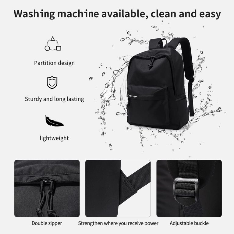  coowoz College Backpack Waterproof Black College Bags For Women  Lightweight Travel Rucksack Casual Daypack Laptop Backpacks For Men Women :  Clothing, Shoes & Jewelry