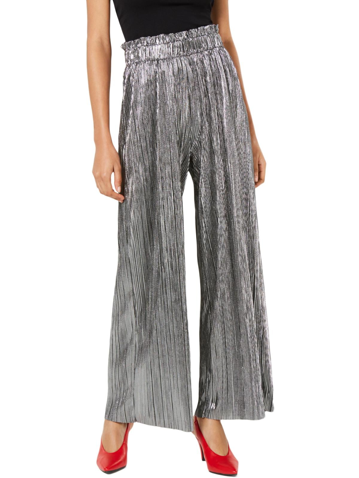 Photo 1 of Be Bop Womens Juniors Paperbag Shimmer Palazzo Pants Size L