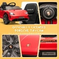 thumbnail image 4 of UBesGoo 12V Kids Ride On Car Licensed Porsche Taycan, Power Wheels Electric Car with RC, Headlights, Music - Red, 4 of 9