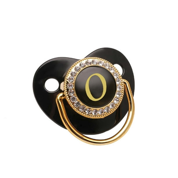 Fiudx Chupete para Bebé, Diseño de Diamantes de Imitación Brillantes, Forma Ergonómica para Facilitar La Succión, Construcción de Una Sola Pieza Sin Costuras para Mayor Seguridad, Regalo para Baby Sh