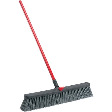 Freudenberg O-Cedar Maxi Lok Push Broom Rough Surface - 24 Inch Red — Residential Use Standard Application