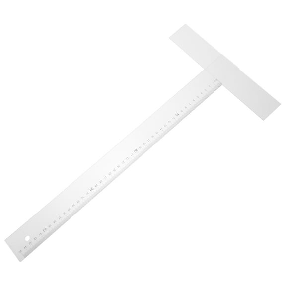 Topbathy Engineering T Shape Ruler White Acrylic 1Pack