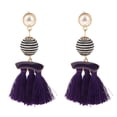 thumbnail image 4 of Pendientes de Borla Jinwen Bohemio con Perla Coral, 4 of 5