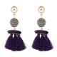 thumbnail image 3 of Las Mujeres Wedding Favorable Cuelga Los Pendientes Del Perno Behomain Joyería Púrpura Yinane Esmalte Borla Pendientes, 3 of 7