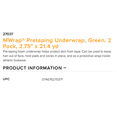 thumbnail image 6 of (3 pack) Mueller MWrap Pretaping Underwrap, Green, 2 Pack, 2.75" x 21.4 yd each, 6 of 8