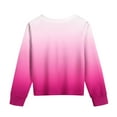 thumbnail image 7 of Ohufall Kids Long Sleeve Shirts for Girls 4-12 Years, Trendy Loose Comfy Twist Knot Front Pullover Tops Cute Gradient Printed Casual Crew Neck T-Shirts for Little Girls, 7 of 7