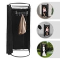 thumbnail image 2 of Portable Fitting Room Changing Booth, 78.7" High Privacy Pop-Up Tent with Curtain, 66lbs Capacity for Retail Events Beach Camping Photography Studio (Black), 2 of 15