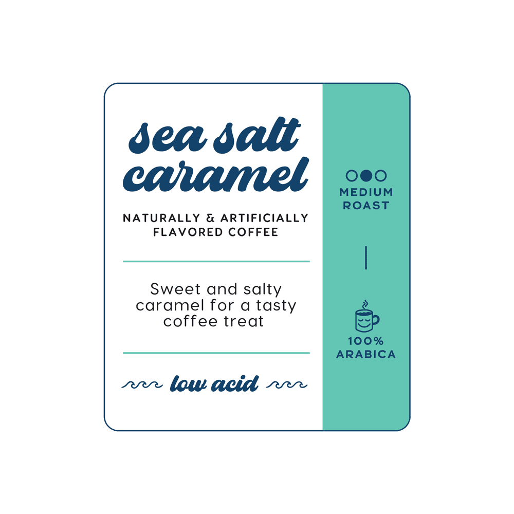 Manatee Gourmet Coffee Single Serve Pods for Keurig K-Cup Brewers, Medium Roast, Sea Salt Caramel, 72 Count