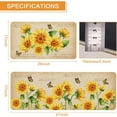 thumbnail image 3 of Farmhouse Kitchen Rugs and Mats Set of 2, Sunflower Kitchen Rug, Seasonal Washable Non Skid Floor Mat for Home Kitchen Decor - 17x29 and 17x47 Inch, 3 of 6
