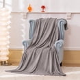 thumbnail image 5 of RUIKASI Fleece Gray Blanket Throw - Fluffy Throw Size Blanket for Sofa, Small Warm Travel Blanket Sofa, Office, 50x60 Inches, 5 of 9