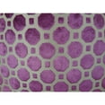 thumbnail image 4 of Plutus Luxury Magenta Velvet Geometric Handmade Throw Pillow - Magenta & Taupe - 24 x 24 in., 4 of 4