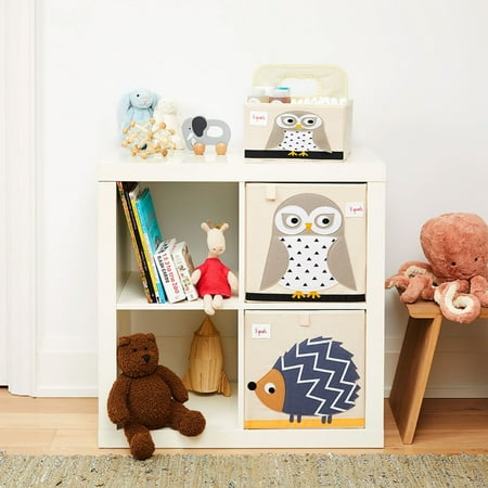 3 Sprouts - Children's Foldable Fabric Storage Cube Box Soft Toy Bin