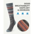 thumbnail image 3 of OutdoorMaster Ski Socks 2-Pack Merino Wool, Over The Calf Non-Slip Cuff for Men & Women, 3 of 11