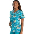 thumbnail image 4 of Cherokee Prints Scrubs Top For Women V-Neck Print CK671, 4 of 5