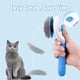 thumbnail image 3 of Cepillo para perros y gatos, cepillo para muda de pelo con botón de expulsión de autolimpieza azul Jormftte WMXL-119-1, 3 of 7