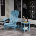 thumbnail image 2 of SSyao Adirondack Side Table, 18" Double Outdoor Side Table, Poly Lumber end Table, Weather Resistant for Indoor, Patio, Pool, Porch, Backyard-Blue, 2 of 7