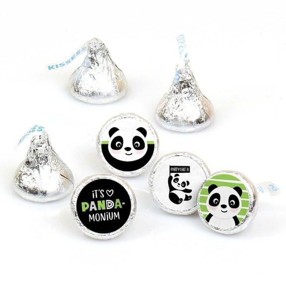 Big Dot of Happiness Party Like a Panda Bear - Baby Shower or Birthday Party Round Candy Sticker Favors - Labels Fits Chocolate Candy (1 sheet of 108)