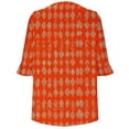 thumbnail image 4 of Vetsdori 3/4 Sleeve Tops for Women Pullover Graphic Dressy Tunic,Crewneck Summer Juniors Blouses Gift, 4 of 5