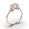 thumbnail image 3 of Dazzling Minimal Art Deco 1.50 Carat Oval Cut Diamond Moissanite Unique Engagement Ring, Wedding Ring in 925 Sterling Silver With 18k Rose Gold Plating Gift For Woman, Promise Ring, Anniversary Gift, 3 of 3