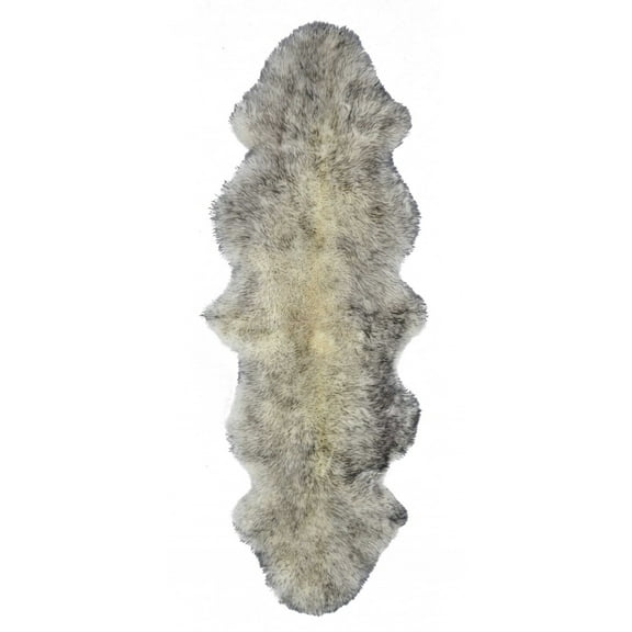 HomeRoots 293191 2 x 2 x 6 in. New Zealand Double Sheepskin Rug  Gold