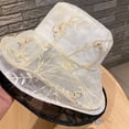 thumbnail image 5 of CoCopeaunts Clear Bucket Hat Black Rayon Embroidery Butterfly Bucket Cap for Women Charming Sweet Summer Thin Basin Hat, 5 of 8