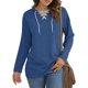 thumbnail image 2 of Sudadera de mujer con cuello en V y cordón de manga larga, sudadera con capucha, camiseta holgada informal para mujer, 2 of 6