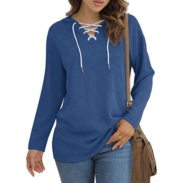 Sudadera con capucha para mujer, sudadera con cuello en V, sudadera de manga larga para mujer, sudadera con cordón, sudadera con capucha, rendimiento de gama alta