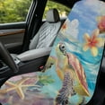 thumbnail image 3 of Binienty Sea Turtle Seat Cover Towels for Runners Tropical Hibiscus Floral Beach Towel Car Seat Cover Washable Sweat Towel Carseat Covers Universal Fit, Easy to Install, 3 of 8
