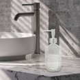 thumbnail image 6 of Unique Bargains 1 Pc Round Bottom Bamboo Grain Soap Dispenser 13.53oz Clear Silver, 6 of 6