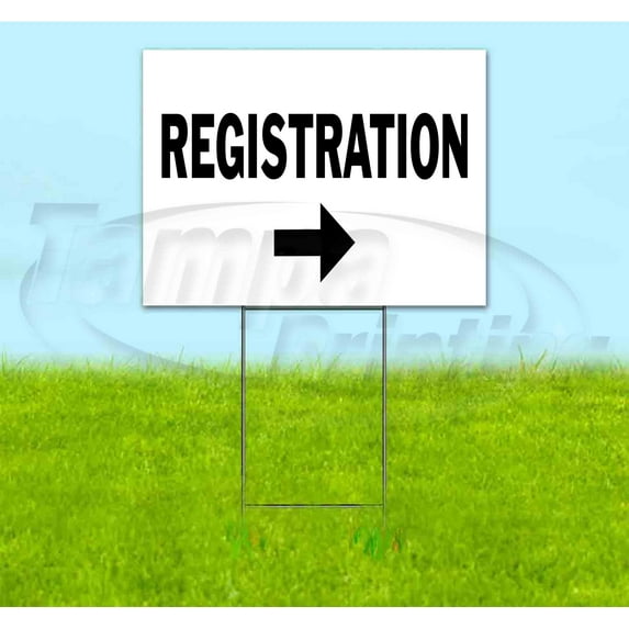 Registration Right (18" x 24") Yard Sign, Includes Metal Step Stake