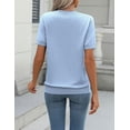 thumbnail image 6 of Zeagoo Womens Summer Short Sleeve Tops Crew Neck Lightweight Pullover Sweaters Loose Dressy Casual Blouse, 6 of 6