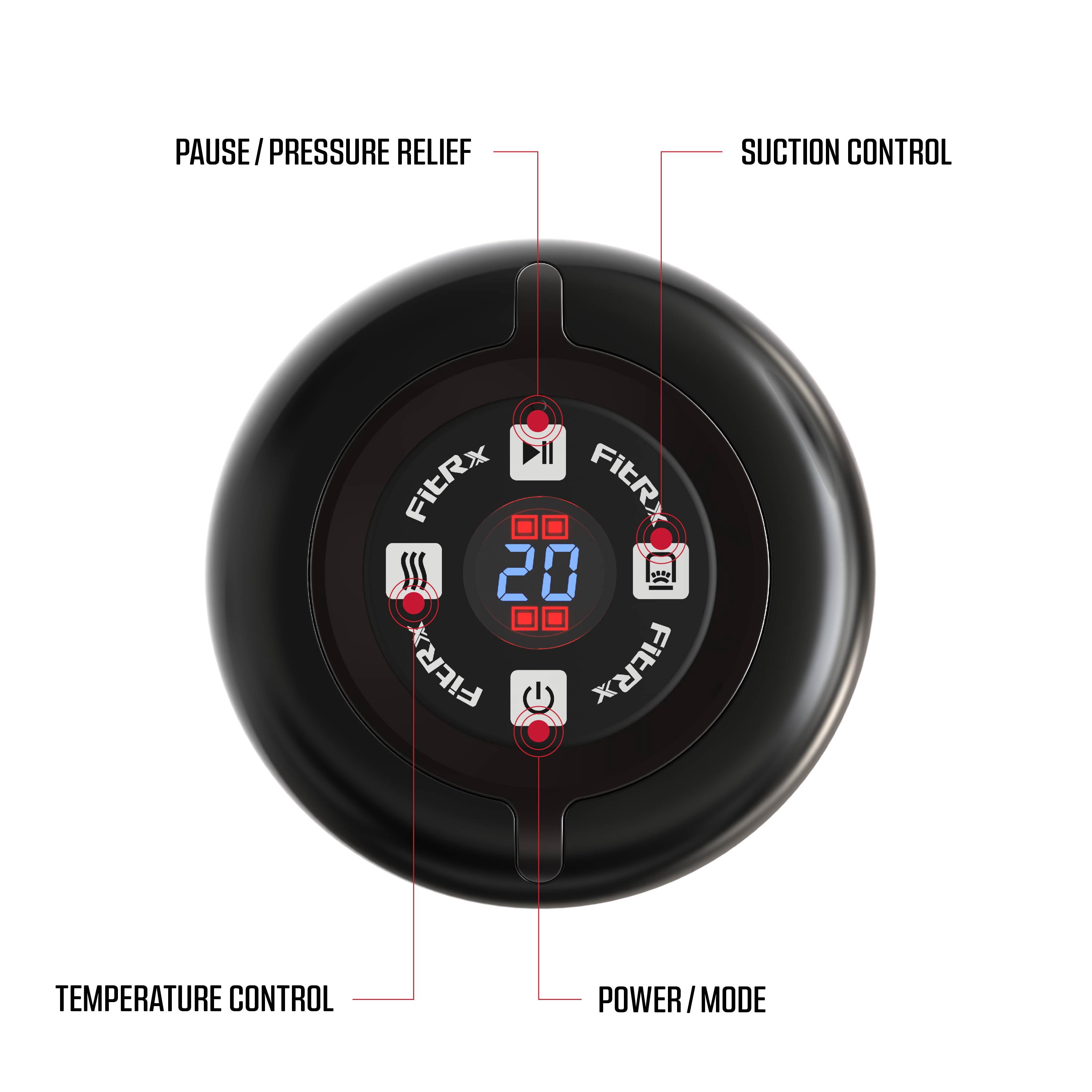 FitRx  Cupping Massager, 4-in-1 Cupping Therapy with Multiple Heat and Suction Levels