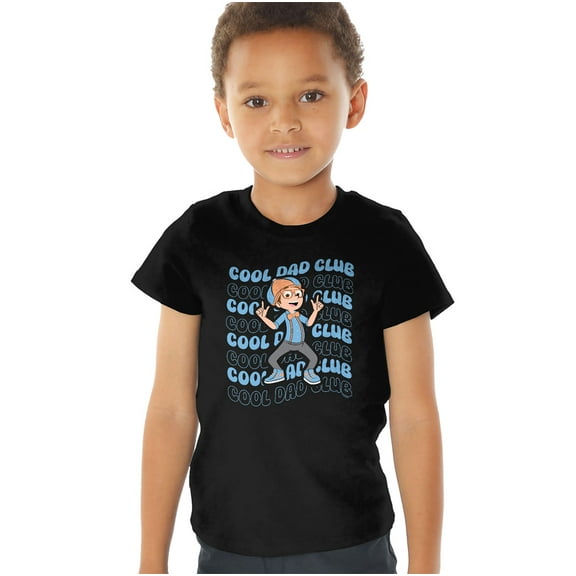 Blippi Cool Dad Club Kids T Shirt (3) for Toddler Boys and Girls, Black
