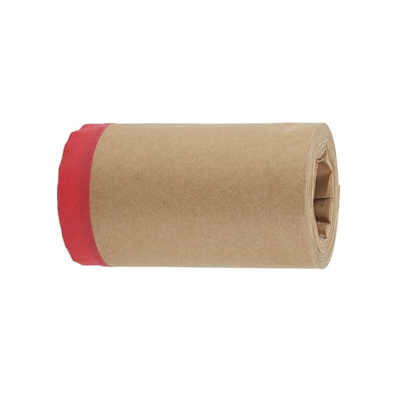 Unique Bargains Pre-Taped Masking Paper 1500x20cm / 49.21ftx7.87" 1 Pc Automotive Paint Masking Paper Brown Red