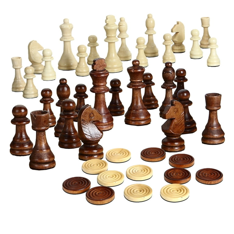 Maple Wood Chess Board and Checkers Set + Reviews