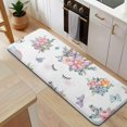 thumbnail image 5 of White Unicorn Floral Pattern Kitchen Rug Mat,Kitchen Runner Rugs Non Skid Washable,Decorative Kitchen Floor Mats for Kitchen,Sink,Laundry,17"x47.2", 5 of 7