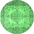 thumbnail image 1 of Ahgly Company Indoor Round Persian Emerald Green Traditional Area Rugs, 6' Round, 1 of 4