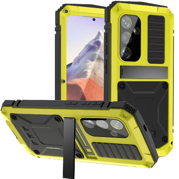 Metal Case for Samsung Galaxy S25 360 Full Body Protective Cover Shockproofheavy Withkickstand