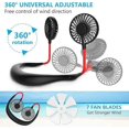 thumbnail image 4 of Ventilador de cuello, ventilador portátil, mini ventilador USB, ventilador de cuello portátil recargable, enfriador de aire de doble cabezal de viento de 3 velocidades para acampar al aire libre, ofi, 4 of 5
