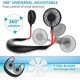 thumbnail image 4 of Ventilador de cuello, ventilador portátil, mini ventilador USB, ventilador de cuello portátil recargable, enfriador de aire de doble cabezal de viento de 3 velocidades para acampar al aire libre, ofi, 4 of 5